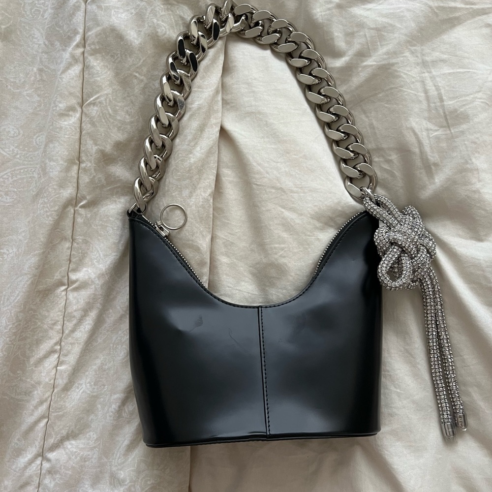 Kara shoulder Bag with embellished handle